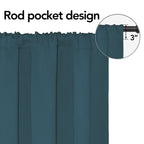 Easy-Going Rod Pocket Blackout Curtains For Bedroom, Room Darkening Window Curtains For Living Room, Thermal Insulated Noise Reduction Solid Window Drapes, 2 Panels(42X54 In, Bluestone)