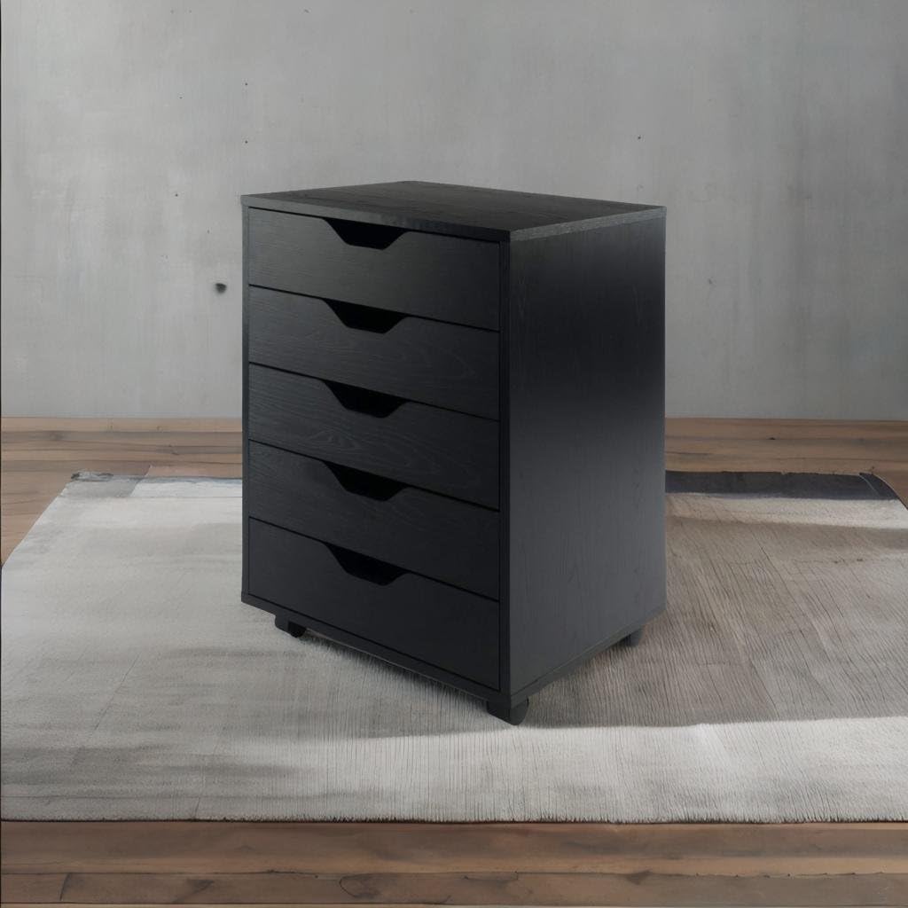Ergode Wood Halifax 5-Drawer Cabinet - Versatile Storage Solution, Sleek Design