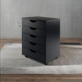 Ergode Wood Halifax 5-Drawer Cabinet - Versatile Storage Solution, Sleek Design