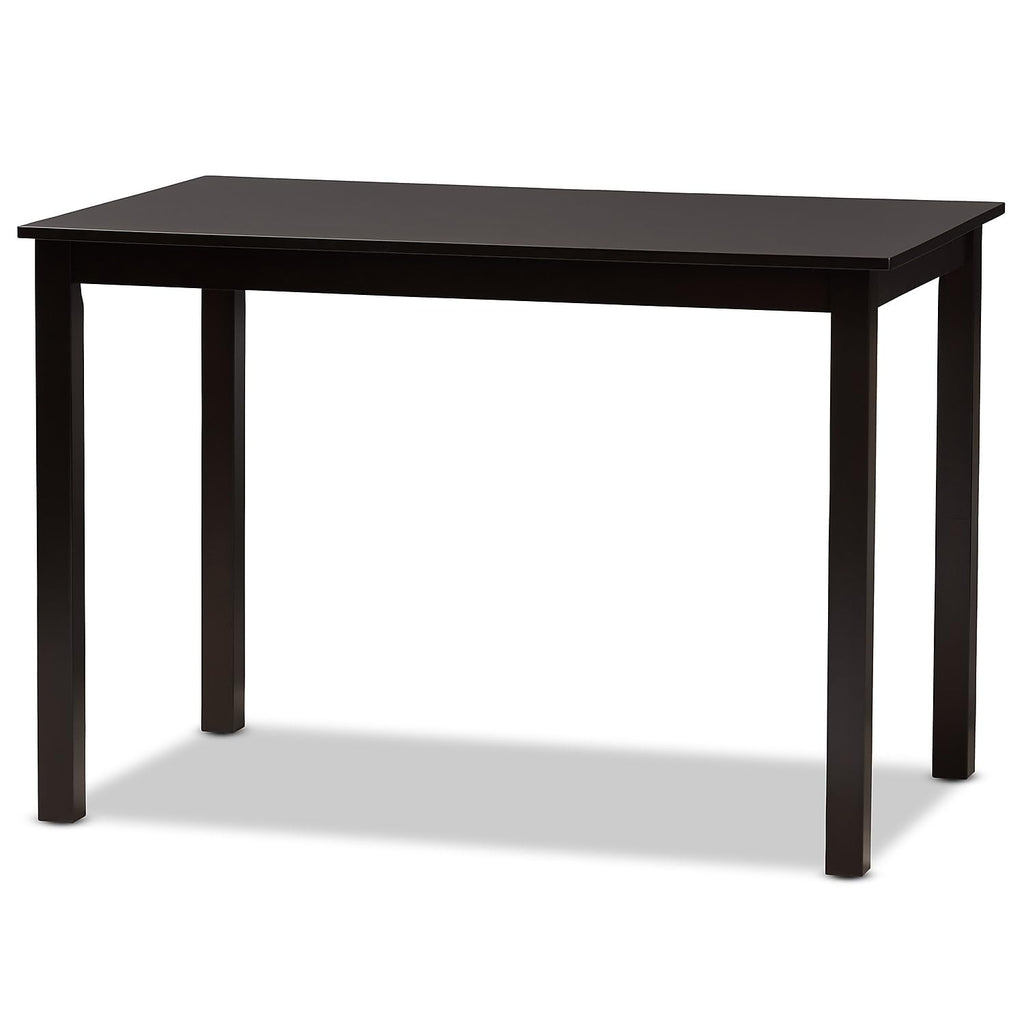 Baxton Studio Eveline Wooden Dining Table, 27.56-inch D x 43.31-inch W, Espresso Brown (231-8026-HIT)