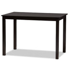 Baxton Studio Eveline Wooden Dining Table, 27.56-inch D x 43.31-inch W, Espresso Brown (231-8026-HIT)