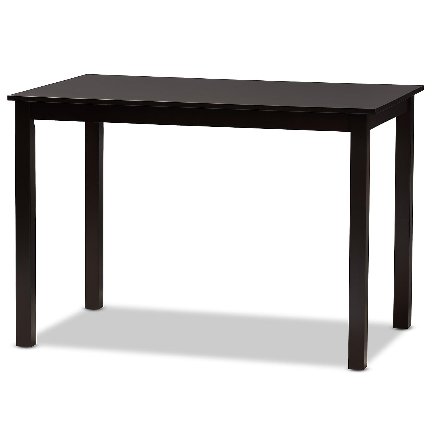 Baxton Studio Eveline Wooden Dining Table, 27.56-inch D x 43.31-inch W, Espresso Brown (231-8026-HIT)