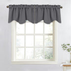Nicetown 6 Panels Kitchen Valances For Windows Living Room Bedroom Decor, Smal Valances Rod Pocket Farmhouse Country Rustic Bath
