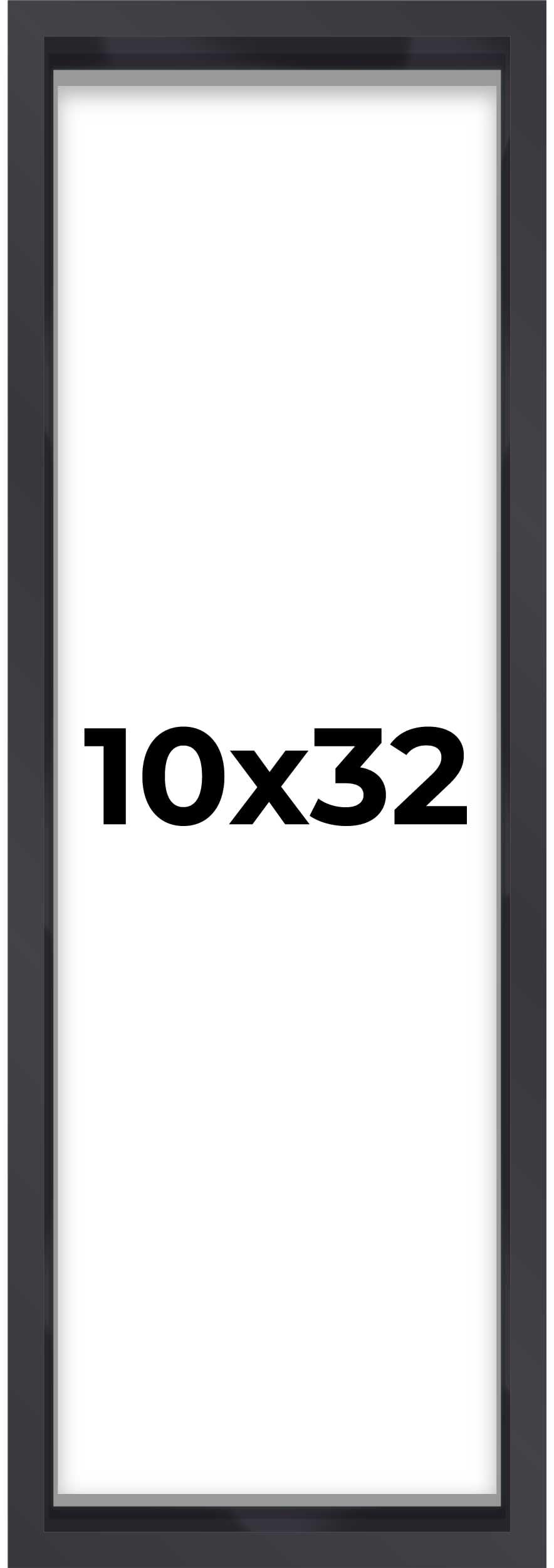 10x32 Shadow Box Frame Contemporary Black | 1'' Depth of Usable Space| Interior Size 10x32 or 32x10 Inches| UV Resistant Acrylic