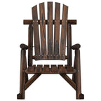 vidaXL Outdoor Patio Rocking Chair, Rustic Solid Wood Spruce, 27.2"x37.8"x39.8", Garden Seating with Comfortable Design, Durable & Stable, Brown Dark Finish, Assembly Required