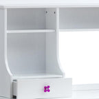 Acme Meyer Wood 1-Drawer/3-Open Storage Compartment Desk Hutch in White