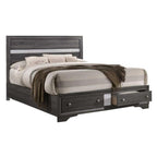 Best Quality Furniture Dav-Q4N Bedroom Set, Wood Gray