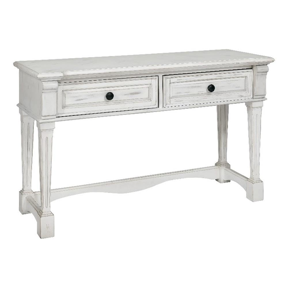 Progressive Furniture Belhamy Park Sofa Console Table, Chalk White