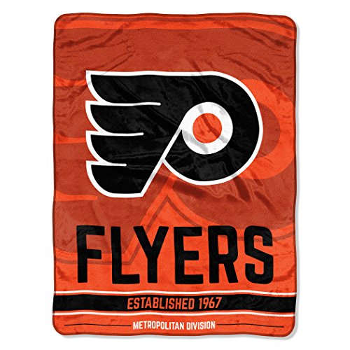Northwest Nhl Philadelphia Flyers Unisex-Adult Micro Raschel Throw Blanket, 46'' X 60'', Break Away