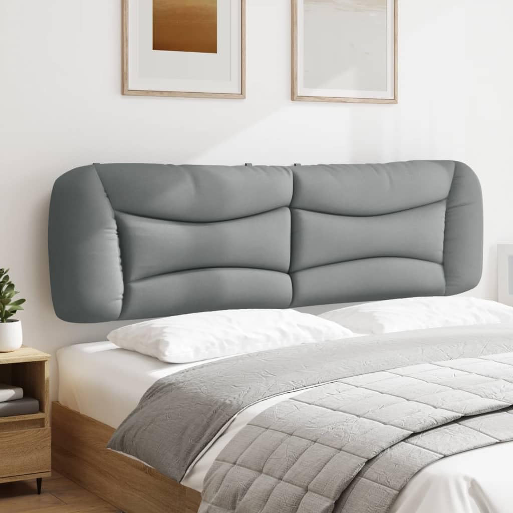 vidaXL Upholstered Headboard Cushion in Light Gray - Breathable Fabric, PP Fiber Filling, Wall-Mountable Design, Perfect for Bedroom Decor, Fits 76 Beds