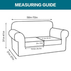Turquoize 3 Piece Sofa Covers For 2 Cushion Couch Sofa Slipcover Soft Cover For Dogs-Washable Furniture Covers With 2 Individual Cushion Covers, Feature Jacquard Fabric(Loveseat, Caramel)