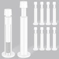 Kolako Door Stoppers, 10 Pack Door Stop, 4.4 Inch Door Stopper For Wall, White Long Doorstop With Soft Rubber Bumper Baseboard D