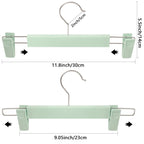 Pants Hangers With Clips Skirt Hangers For Women Plastic Clip Hangers For Pants Clothes Hangers (50Pack, Green)