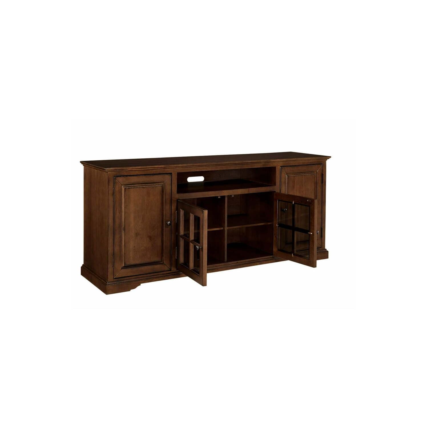 Progressive Furniture Hamilton 74 Inch Tv Console In Auburn Cherry