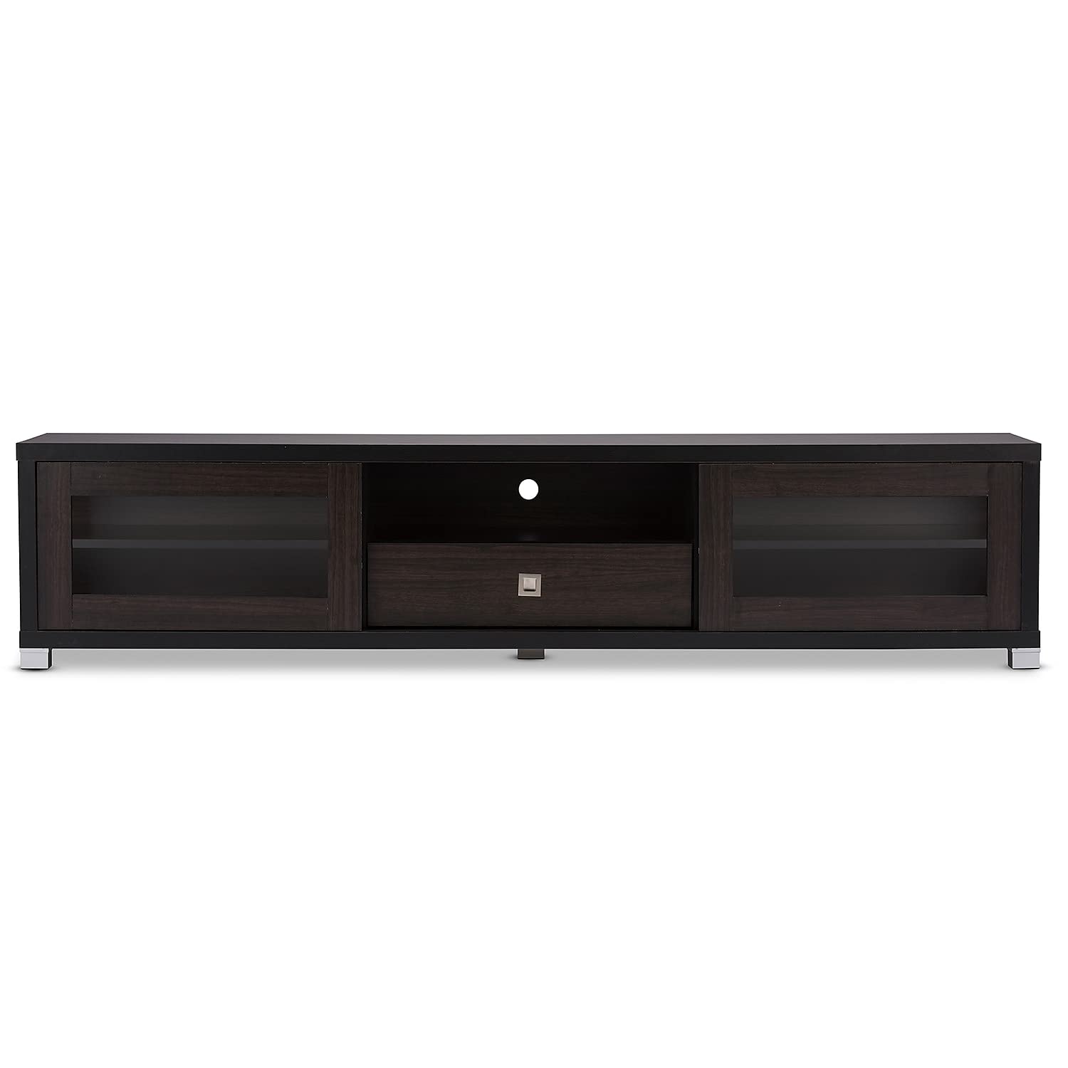 Baxton Studio Beasley 5-Shelf Wood Tv Stand, Dark Brown (118-6481-Hit)