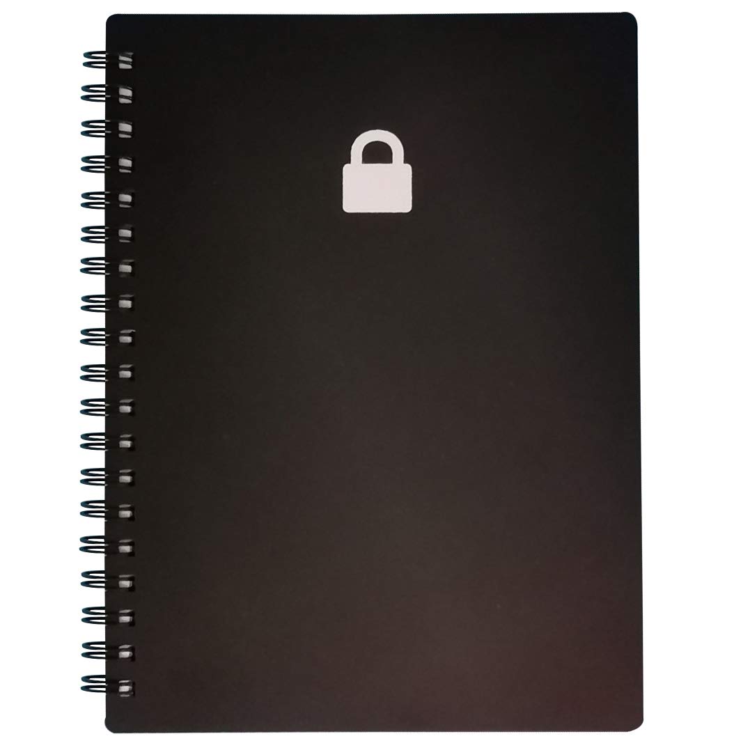 Nokingo Spiral Password Book With Tabs - 5X7 Inch Password Organizer With Alphabetical Tabs For Internet Login, Website, Usernam