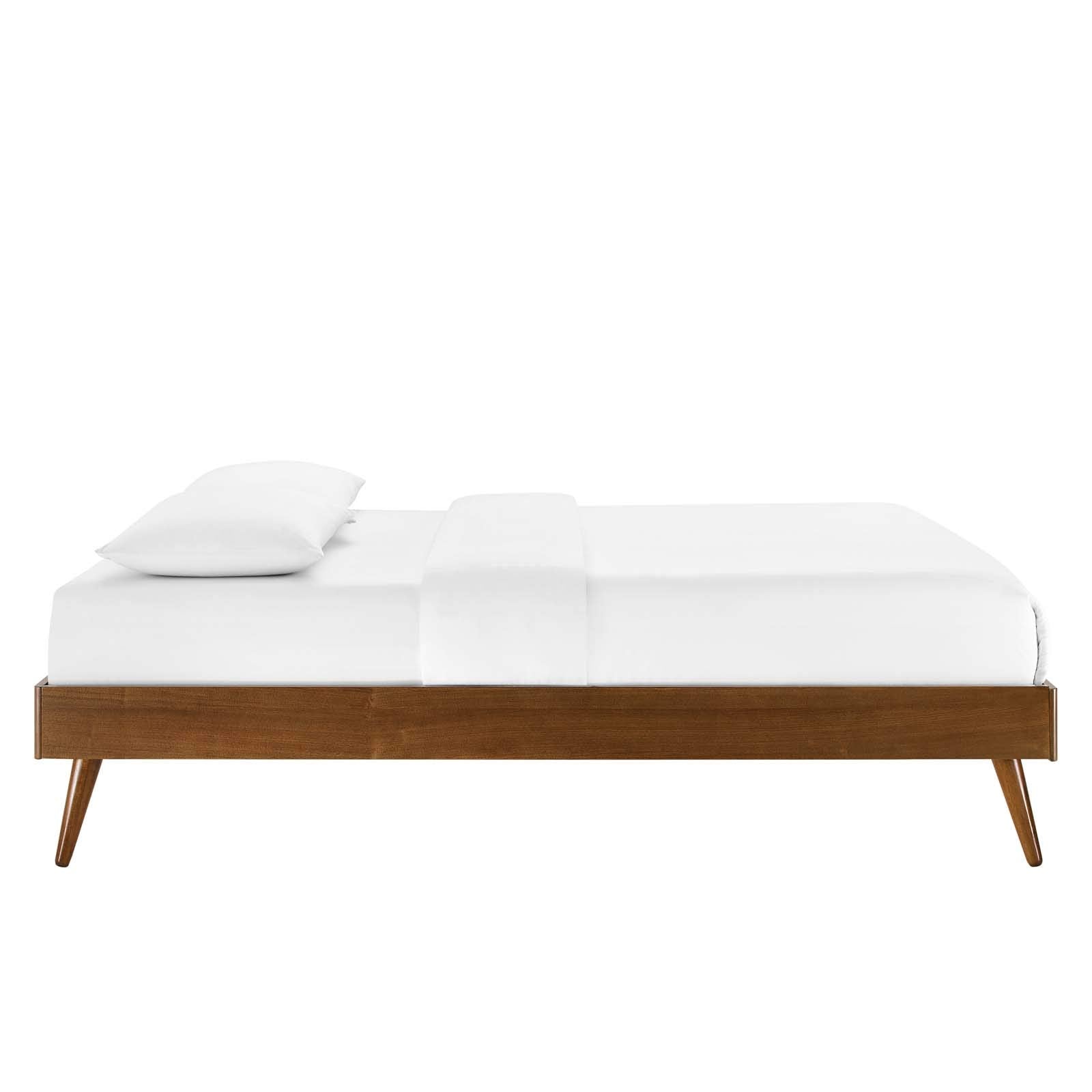 Margo Twin Wood Platform Bed Frame In Walnut