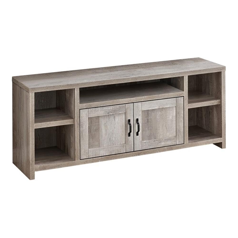 Monarch Specialties I 2742 Tv Stand, 60 Inch, Console, Media Entertainment Center, Storage Cabinet, Living Room, Bedroom, Laminate, Beige, Transitional