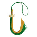 Endea Graduation Double Color Tassel with Gold Date Drop (Green/Bright Gold, 2021)