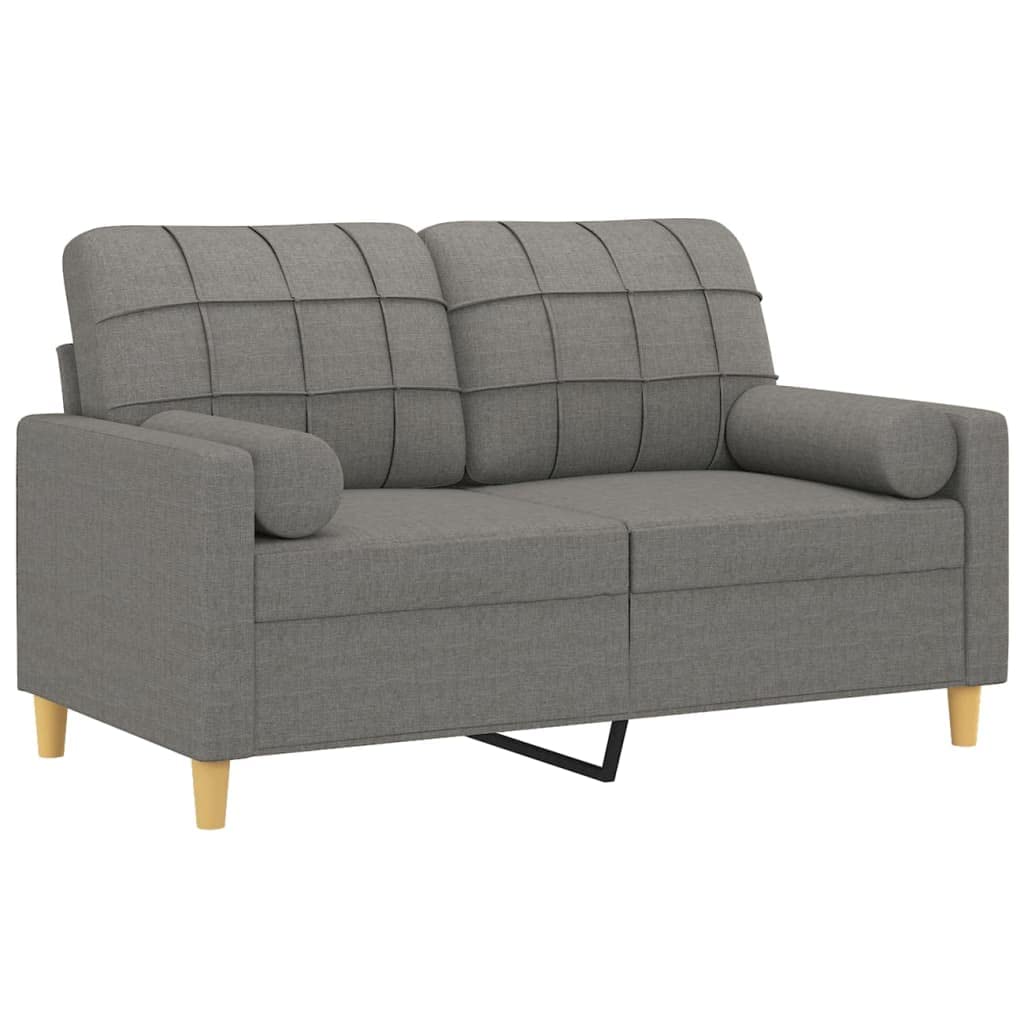 Vidaxl Modern Fabric 3-Seater Sofa With Pillows & Cushions, Light Gray - Comfortable Home Furniture With Durable Structure, And Stylish Design Perfect For Living Room