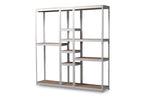 Baxton Studio Gavin Modern and Contemporary White Metal 10-Shelf Closet Storage Racking Organizer