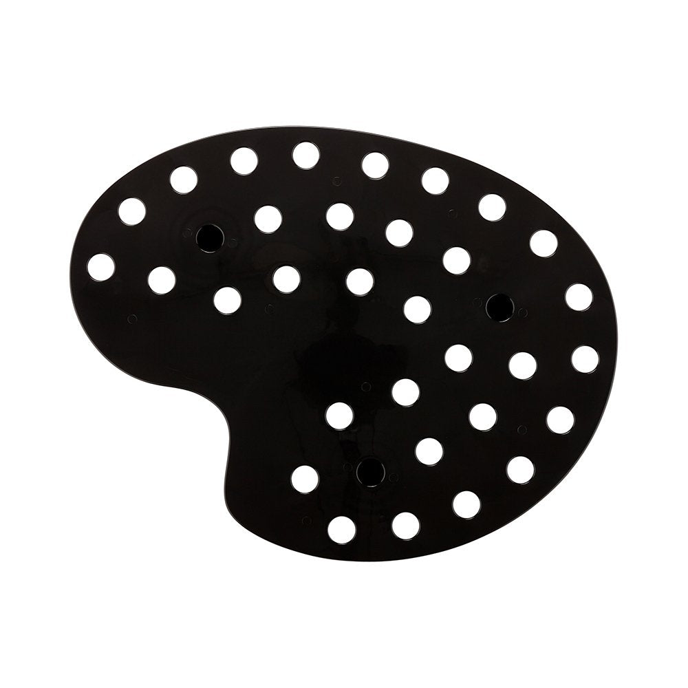 Restaurantware 16 X 13 X 3 Inch Ice Cream Cone Holders 4 Palette Design Popcorn Cone Holders - 35 Holes With Legs Black Plastic