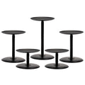 Homemory Black Christmas Candle Holders for Pillar Candles Set of 5, Metal Candle Holders for Table Centerpiece, Modern Candle S
