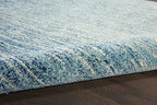 HomeRoots Navy/Light Blue 100% Polypropylene 5’ x 7’ Navy and Light Blue Abstract Area Rug
