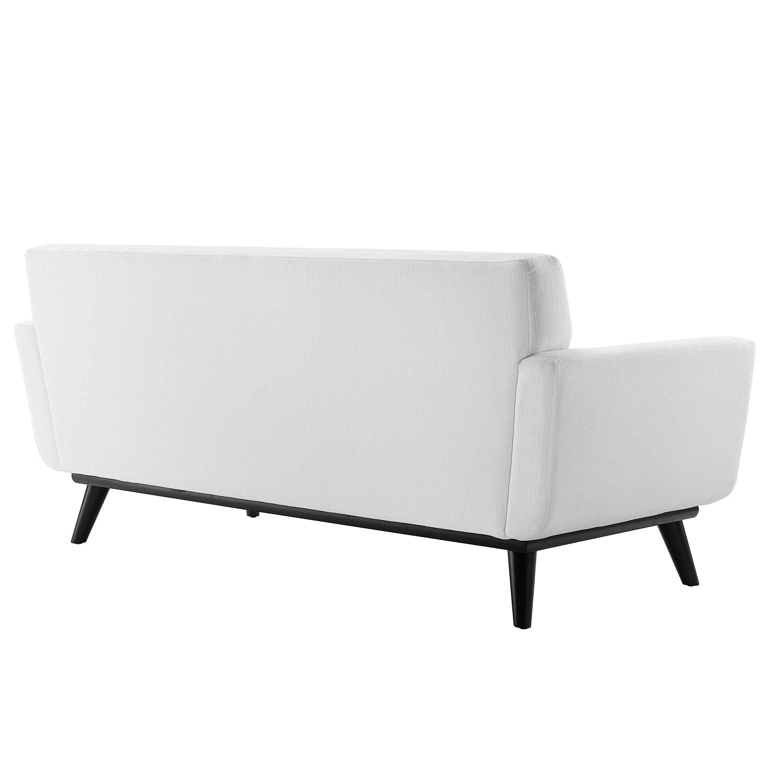 Modway Engage Channel Tufted Fabric Loveseat in White