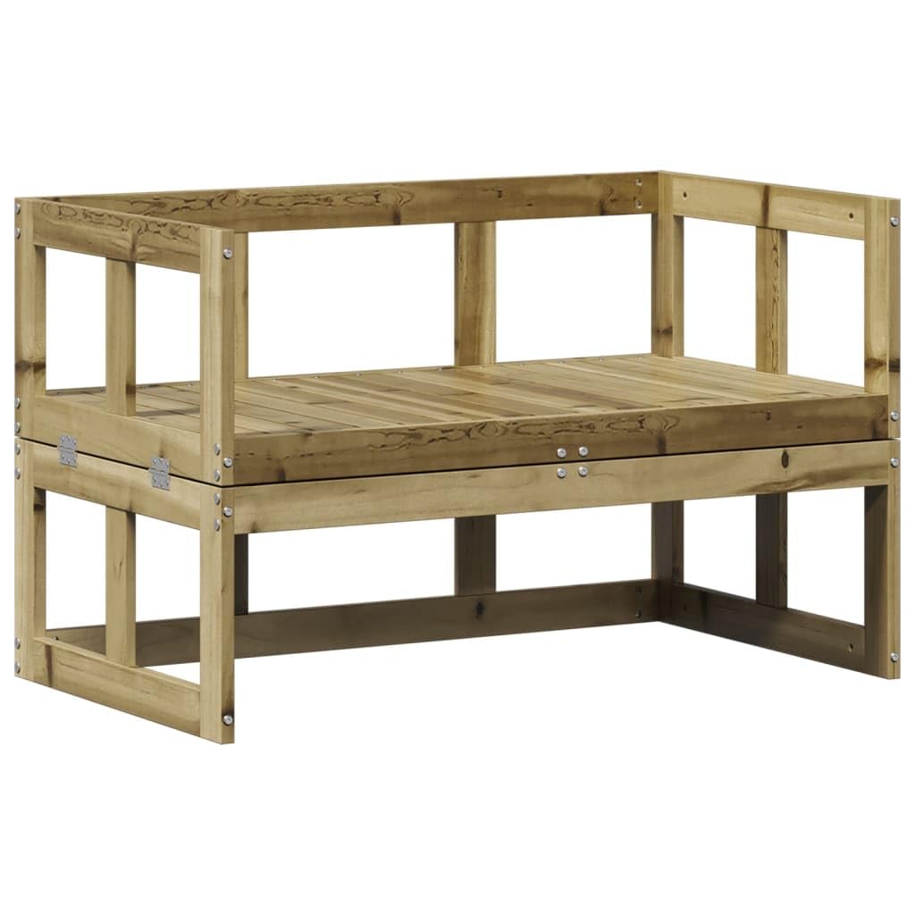 vidaXL Patio Sofa Bench Extendable Impregnated Wood Pine
