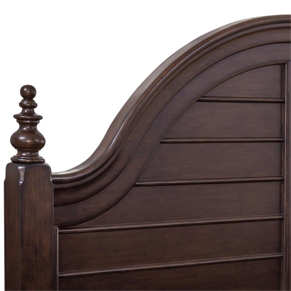 American Woodcrafters Rodanthe 82&Quot; W Wood King Panel Headboard In Tobacco Brown
