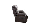 HomeRoots Leather Upholstery/Solid Wood Frame 78' X 40' X 41' Brown Console Loveseat