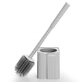 Y-in Hand Toilet Brush and Holder Set, Silicone Toilet Bowl Cleaner Brush Bristles, Bathroom and RV Cleaning Tools, Space Saving