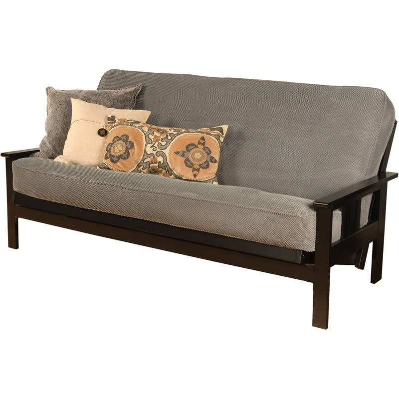 Kodiak Furniture Monterey Black Sofa with Thunder Blue Fabric Mattress