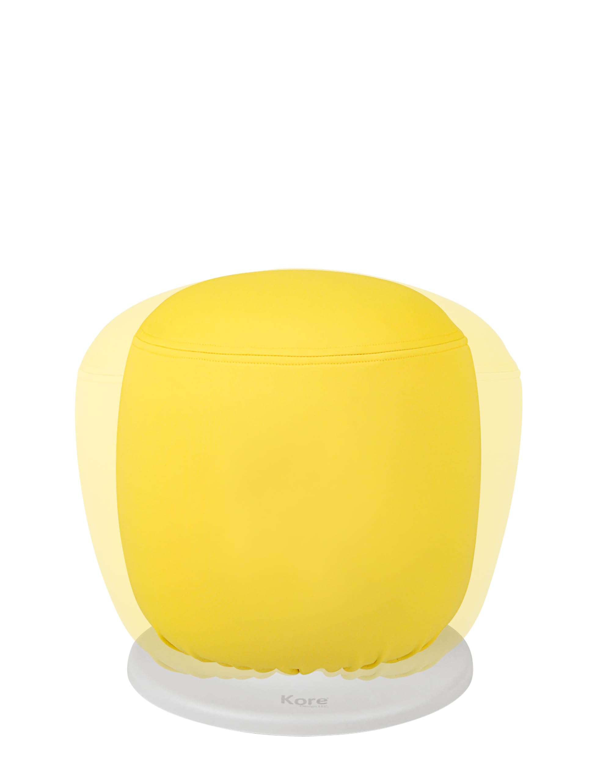 KORE Design Kids Adjustable Pivot Stool, Waterproof Fabric Desk Chair Comfy for Students, Kid Computer Chair for School, Home, Active Sitting, ADD/ADHD, Autism, Girls/Boys, Small (13-17“), Yellow