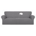 Purefit 100% Dual Waterproof Couch Cover Slipcovers For Couches And Sofas - Stretch Non Slip Fleece Sofa Covers Washable, Leakproof Furniture Protector For Kids, Pets, Dog (Sofa, Light Gray)