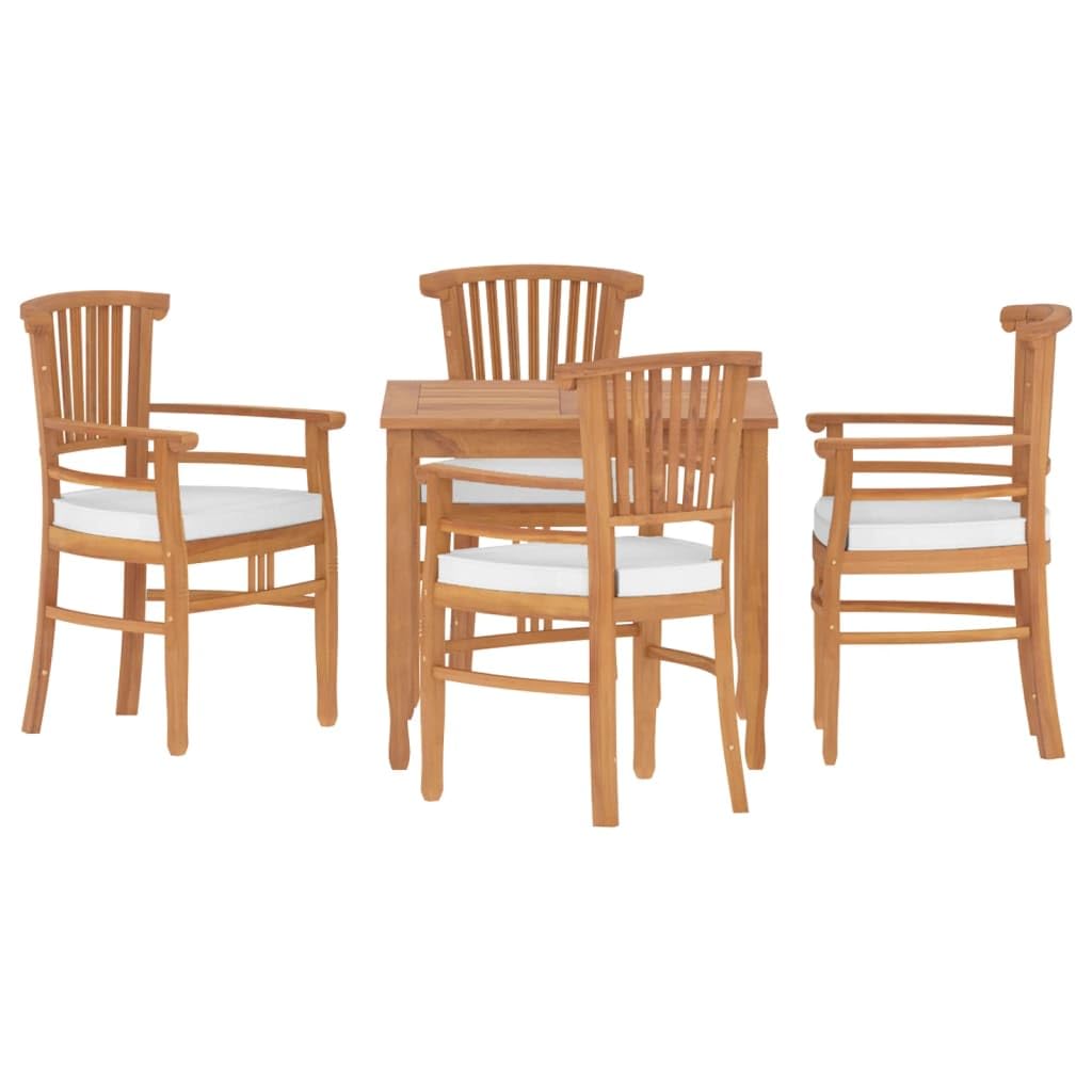 Vidaxl 5-Piece Garden Dining Set Solid Wood Teak, 3155762