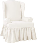 Surefit Essential Twill Parent Listing (Wing Chair, White)
