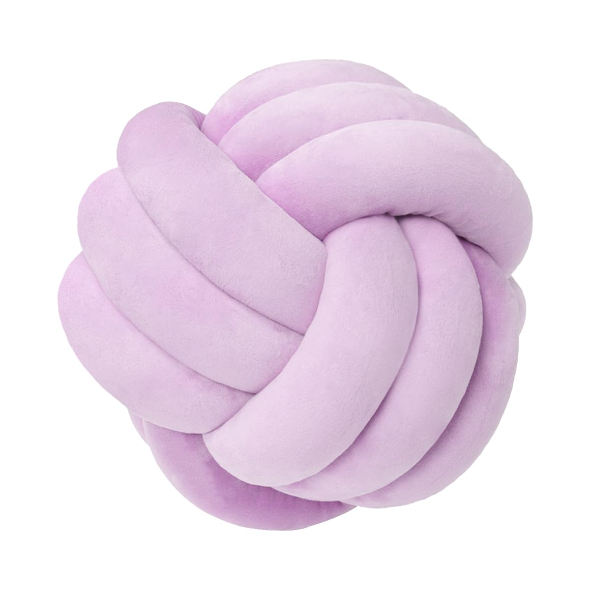Lusjnge Decorative Throw Knot Pillow Ball For Home Chair Sofa Couch Bed Aesthetic Round Velvet Knotted Pillow Cushion (Purple, 8
