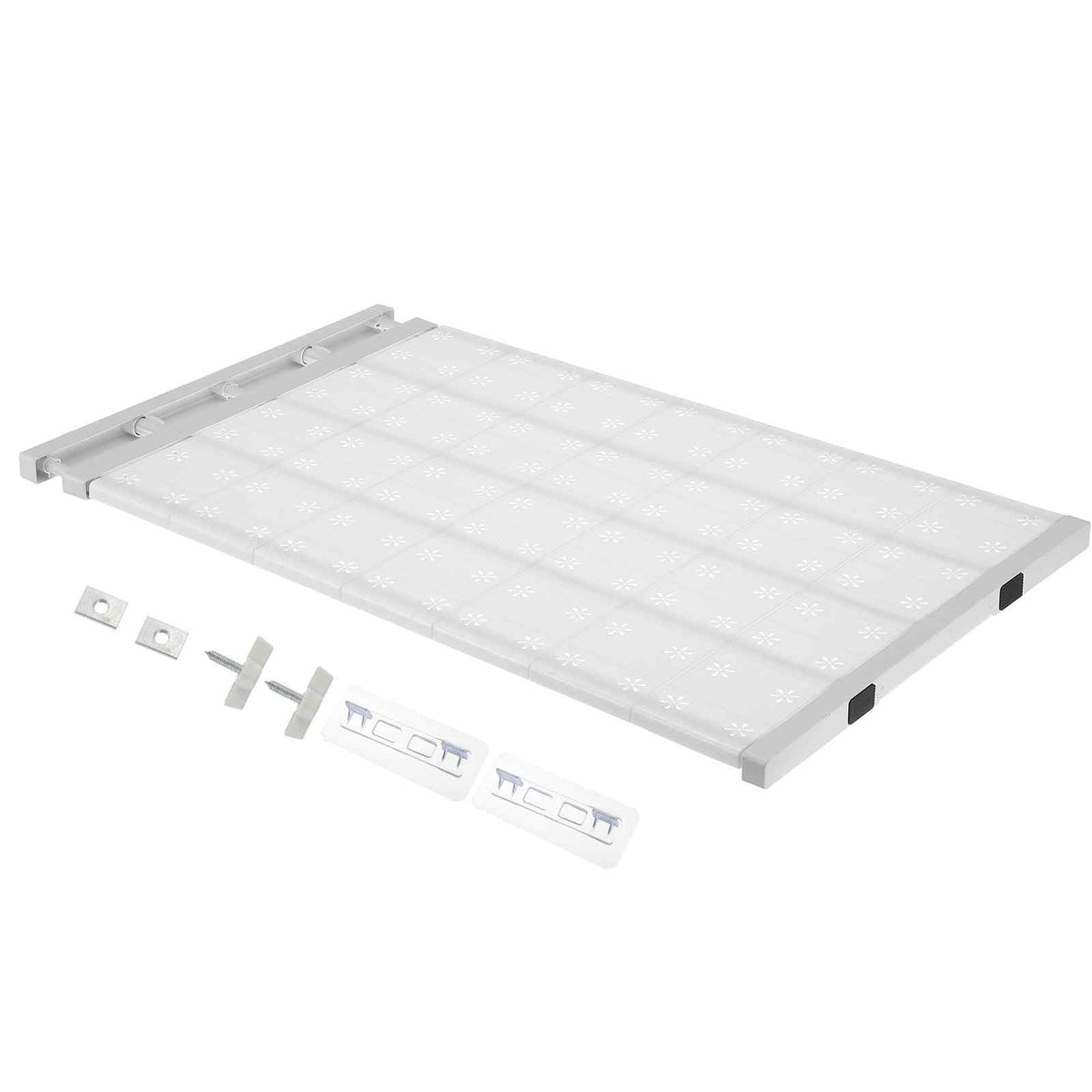 HARFINGTON Expandable Closet Tension Shelf 28.74 to 49.21 Adjustable Closet Organizer 2.3 x 16.54 Flower Pattern Storage Rac