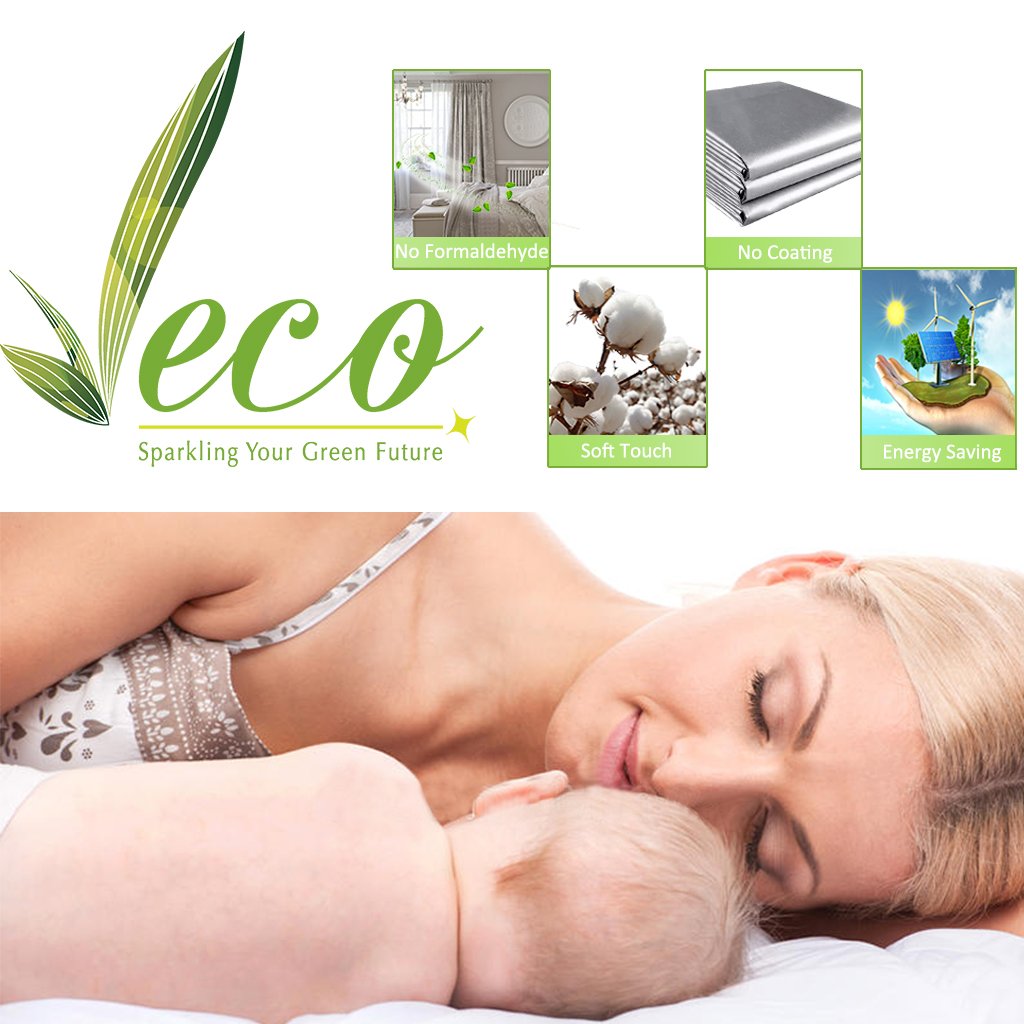 Nicetown 100% Blackout Curtain Set, Thermal Insulated & Energy Efficiency Window Draperies For Guest Room, Full Shading Panel Fo