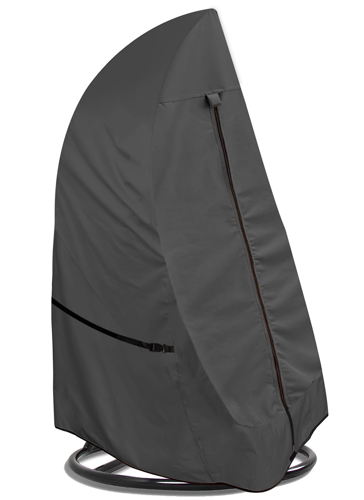 Porch Shield Patio Hanging Egg Chair Cover - 600D Waterproof Outdoor Single Seat Wicker Swing Egg Chair With Stand Protector, Bl