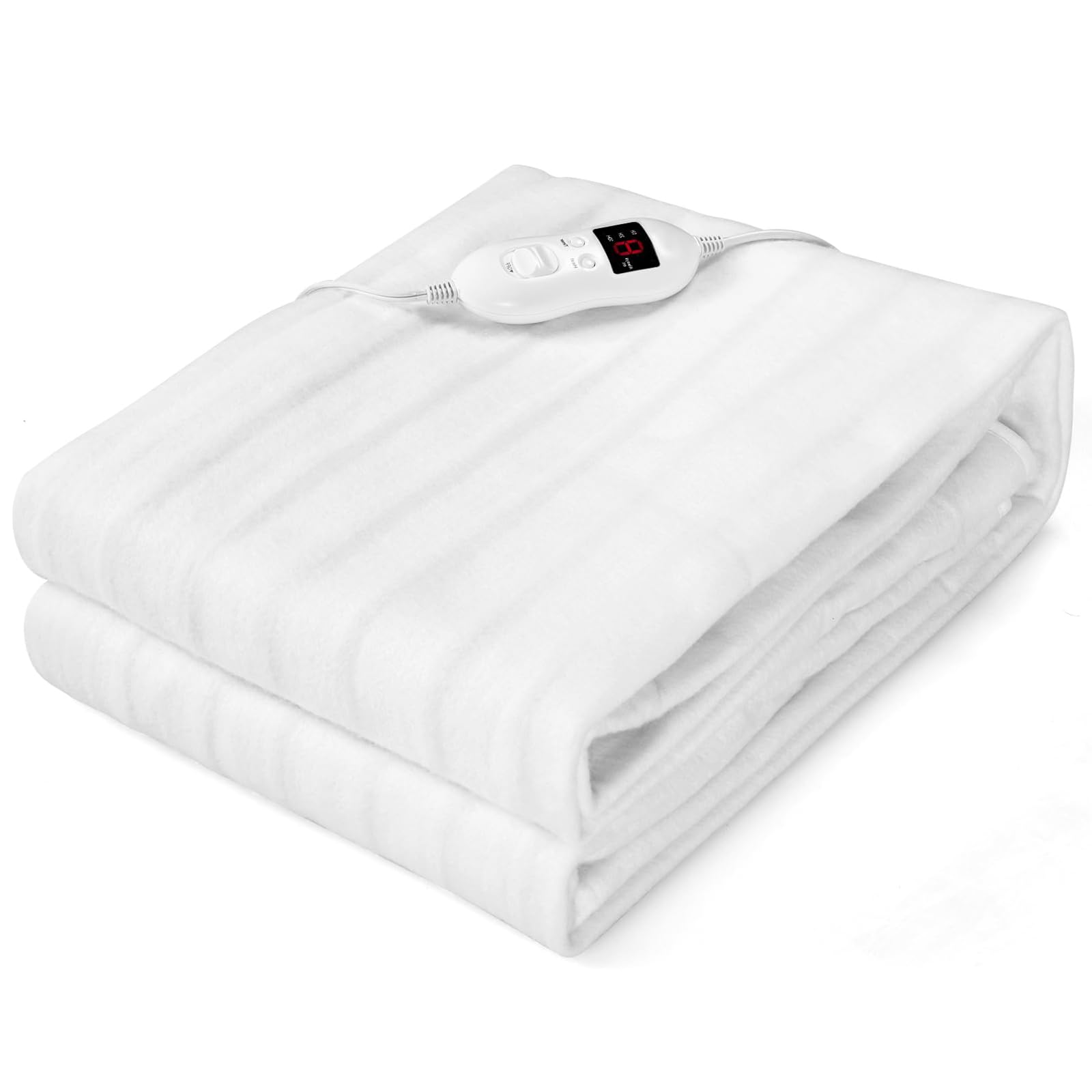 Dortala Heated Mattress Pad Full, Electric Mattress Pad Bed Warmer With 8 Heat Settings & 10H Timer, Overheat Protection, Machin