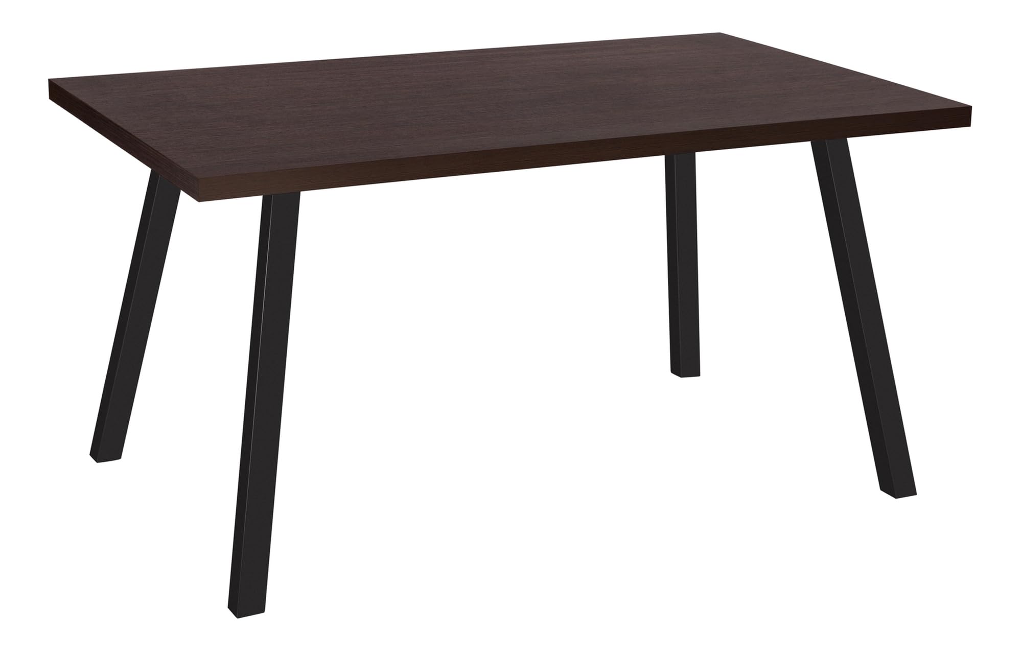 Monarch Specialties 36&quot;X 60&quot; / Cappuccino/Black Metal Dining Table
