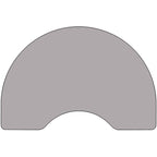 Flash Furniture Wren 48''W x 72''L Kidney Grey Thermal Laminate Activity Table - Standard Height Adjustable Legs
