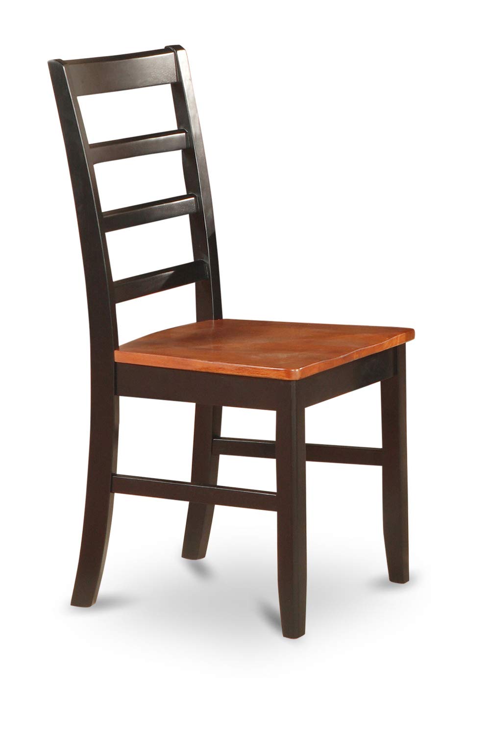 East West Furniture Dining Chairs, Set of 2, Black & Cherry