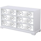Elegant Decor Modern 6 Drawer 60" Dresser in Hand Painted White