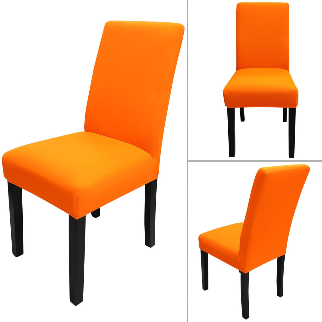 Jqinhome Dining Chair Slipcover, High Stretch Removable Washable Chair Seat Protector Cover Set Of 6,Chair Covers For Halloween