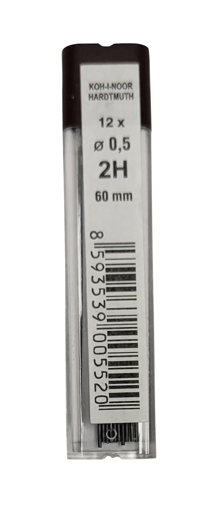 Koh-I-Noor Rapidomatic Lead Refills, 0.5Mm Dia., 2H Degree, 12 Leads/Pack