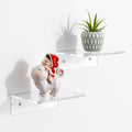 CRAFTIQ 2 Pack Acrylic Clear Floating Shelves, Strong Wall Display for Books, Lego & Decor Items  6 Inch (6 INCH)